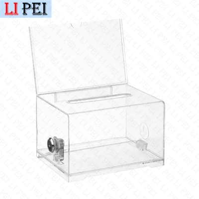 Cube Deluxe Grande boîte en acrylique transparente pour suggestions de dons en espèces